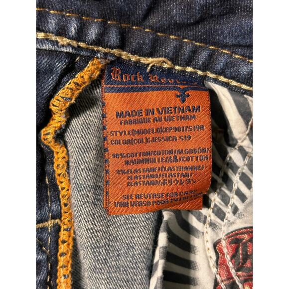 Rock Revival Jeans Women’s 28 Jessica Skinny Fit Blue Denim - Picture 8 of 10